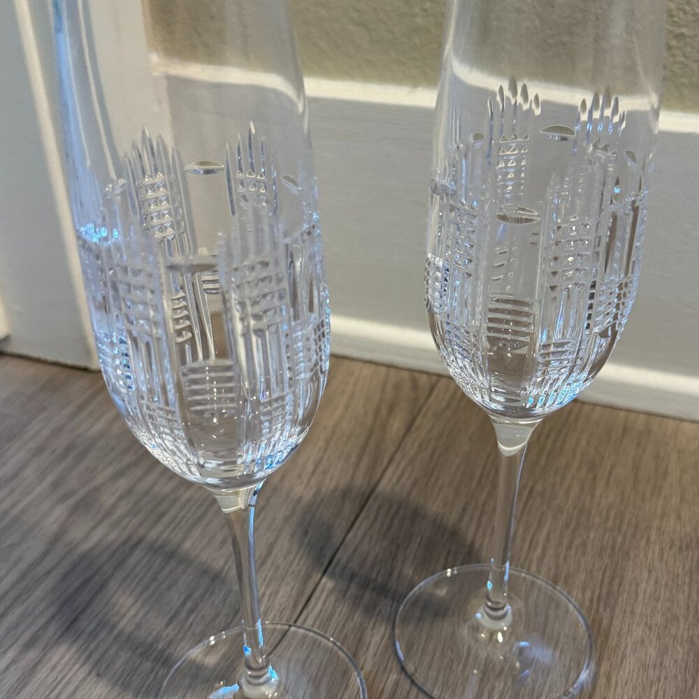 Waterford Crystal Champagne Glasses Pair (Set of 2)
